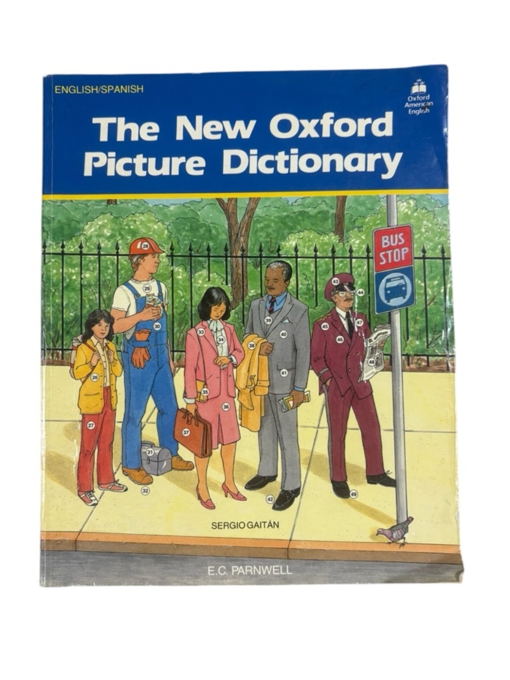 Vintage Oxford Picture Dictionary English Spanish ESL 1989 Paperback